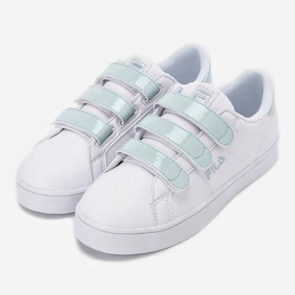 Fila Court Deluxe Vc Women's Low Shoes - White/Turquoise,NZ 956-38601